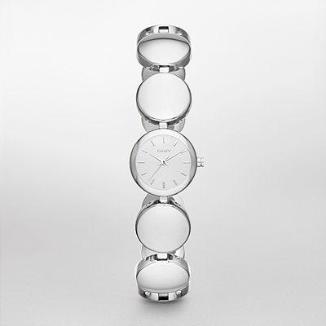 Sat DKNY Silver Tone Round Link Watch | Svet Satova