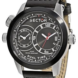 Sat Sector Dual Time Black Watch Oversize Collection | Svet Satova