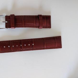 Oprema Hirsch DUKE Alligator Embossed Leather Watch Strap in GOLD BROWN | Svet Satova